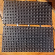 Vintage 2 x LEGO BLACK Base