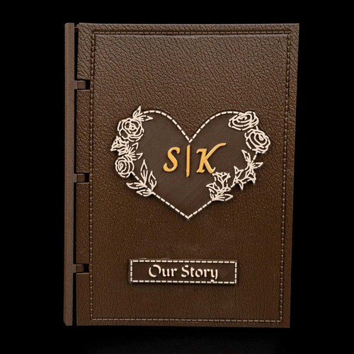 Leather book custom scrapbook - leather,