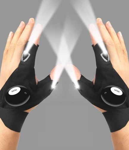 Led half finger - led, gloves
