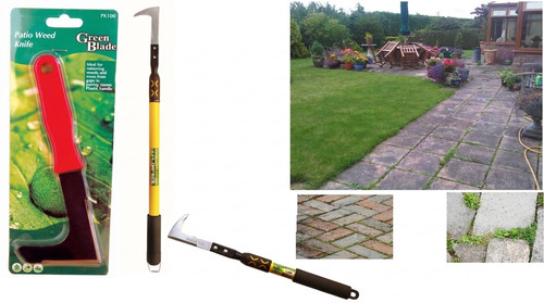 Garden patio slab groove weed - garden,