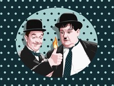 Laurel & Hardy 22x28" Pop Art - Ltd. Ed. Fine Art Print Signed by John Lathrop