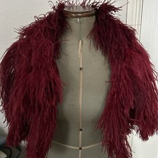 1930s Red Ostrich Feather Cape