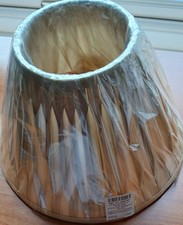 Laura Ashley Fenn Gold Lampshade Double Pleat 10in