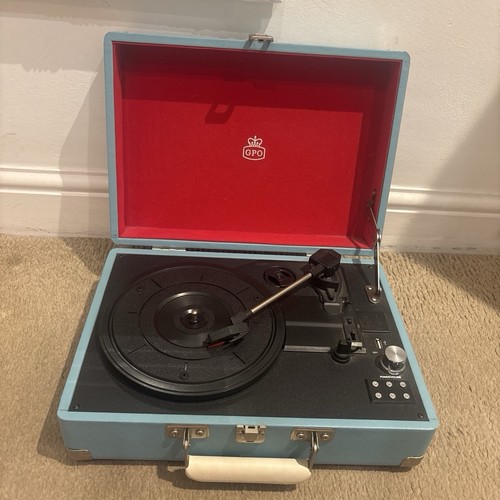 Blue gpo record player with - gpo,