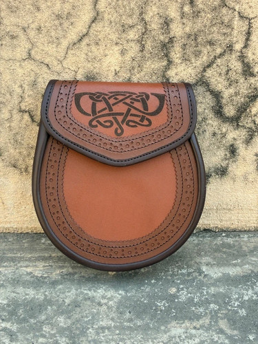 Men scottish tan celtic kilt - men's,