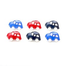 Car Toy Buttons with Shank  - 12mm Novelty Baby VW Beetle Bug Car Buttons CN24