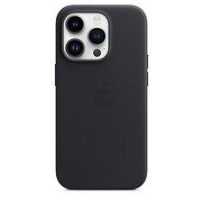 Genuine / Official Apple iPhone 14 Pro Leather Case - Midnight (Black) - New