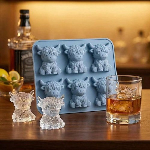 Mini highland cow ice cube - cow,