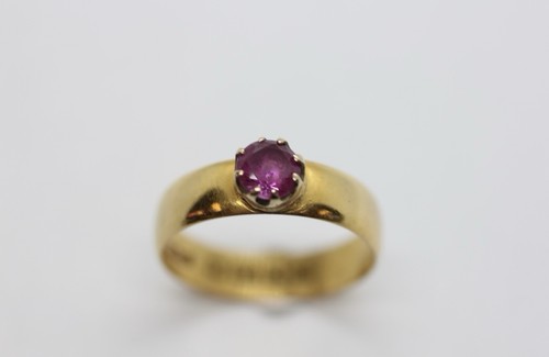 Antique 22ct gold band ring - antique,