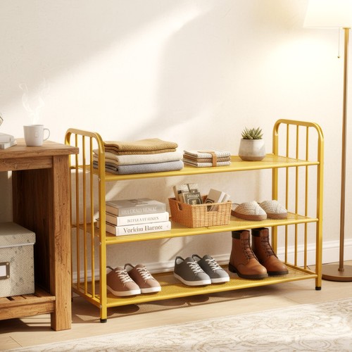 3tier metal shoe rack - shoe,