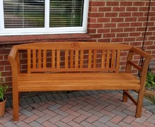 3 Seater Garden Bench Solid