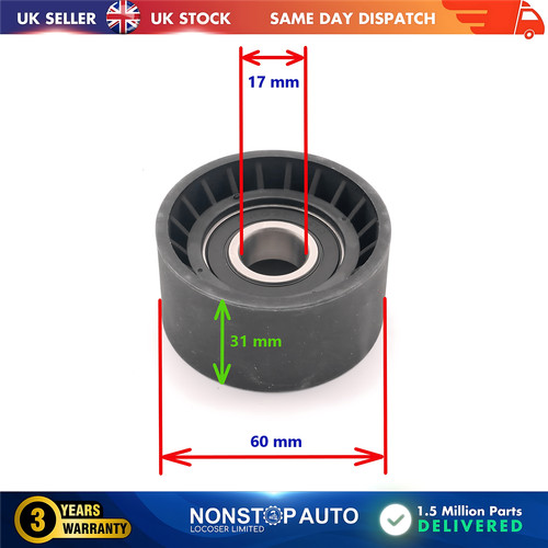 Fan belt tensioner pulley - fan, v