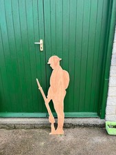 Tommy Soldier Silhoute Figure Wooden Remembrance