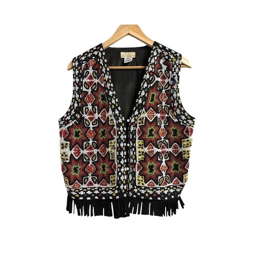 Vintage hand beaded - vintage, fringe