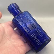 RARE BLUE VICTORIAN NOT POISON BOTTLE OTTO LANDSBERG BEROEMDE SNUFF CAPETOWN