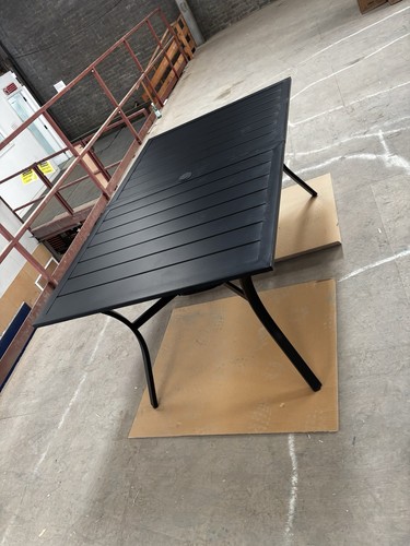 Black rectangular patio dining - black,