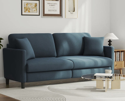 Blue fabric sofa 193cm wide - 193cm,