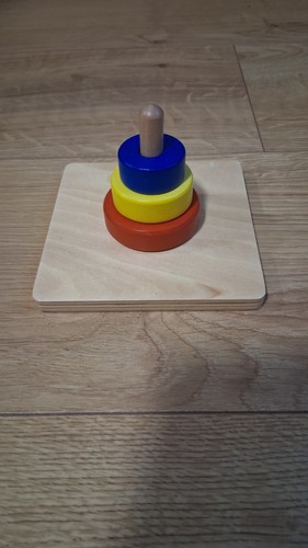 Montessori three discs - three,