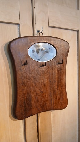 Vintage oak hall key - vintage, holder
