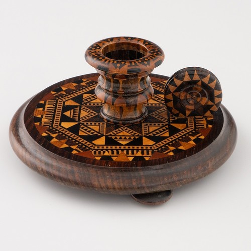 Tunbridge ware chamberstick - tunbridge,