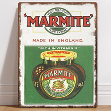 Marmite Advert Vintage Aluminium Metal Sign Wall Art Poster Gift