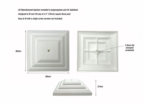 Pack white plastic fence - 5,