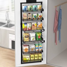 2/4/6 Tier Over Door Hanging Kitchen Bathroom Storage Spice Rack Shelves