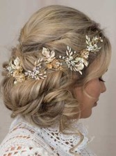 Gold Bridal Hair Vine Gold