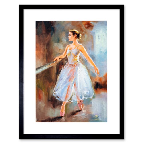 Ballet dancing barre painting - ballet,