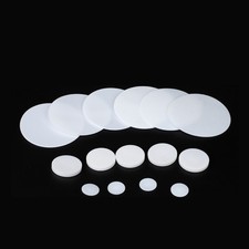 10Pcs PTFE Plastic Solid Discs Flat Round Pad Sealed Cushioning Diameter 5-100mm
