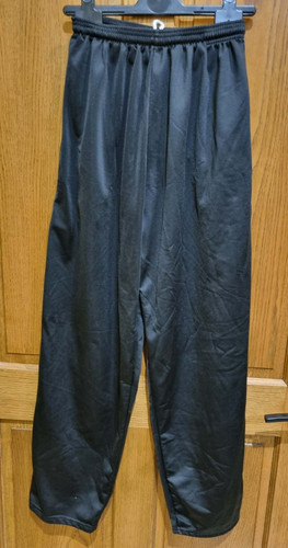 Black shiny elasticated waist