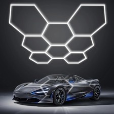 8 Hexagon LED Lighting Garage Lights Car Detail Workshop Honeycomb BIG SALE