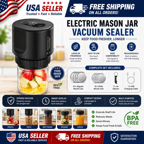 Electric mason jar vacuum - electric,