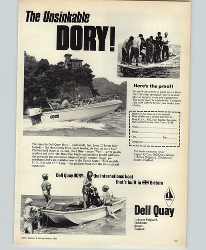 1971 paper boat dell quay - 1971,