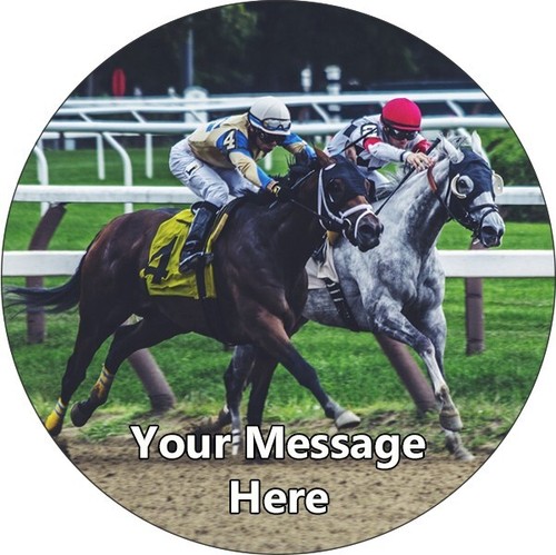 Horse racing personalised cake - horse,