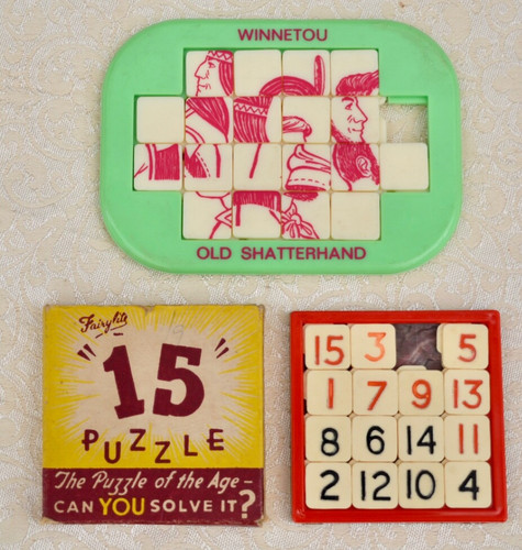 Two vintage tile - two, puzzles