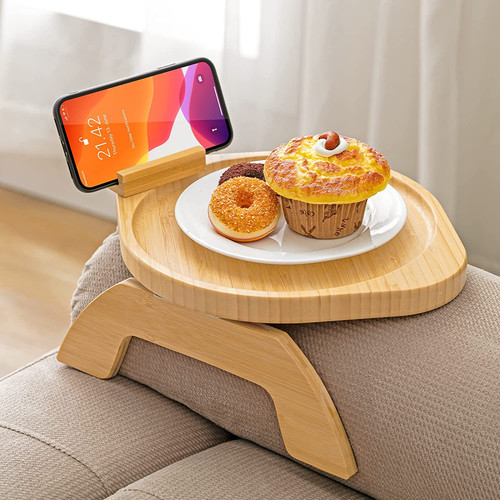 Bamboo sofa couch tray table - bamboo,