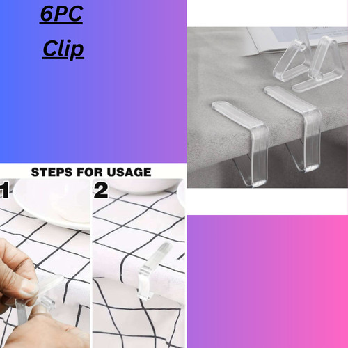 Plastic tablecloth clips table - plastic,