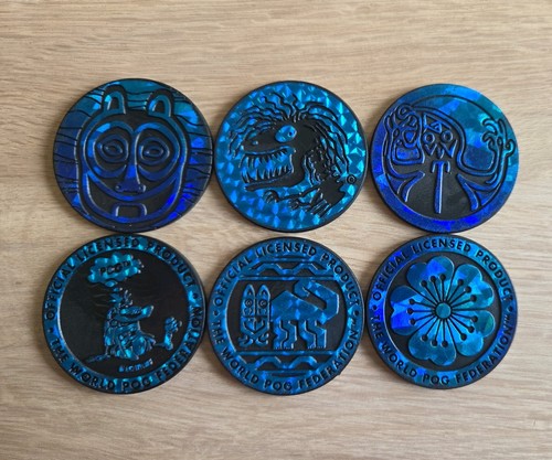 Pogs slammers kinis x6 blue - /,