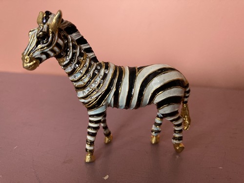 Rhinestone encrusted zebra - encrusted,