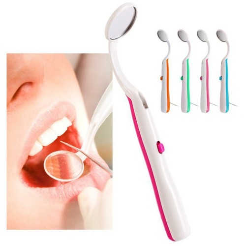 Dental mirror with light mouth - with,
