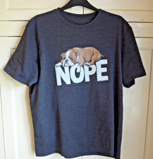 British Bulldog Nope T-Shirt. Dark Grey 2XL. New/unworn