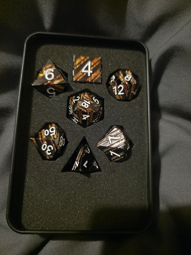 Dice set die metal - dice, 7-die