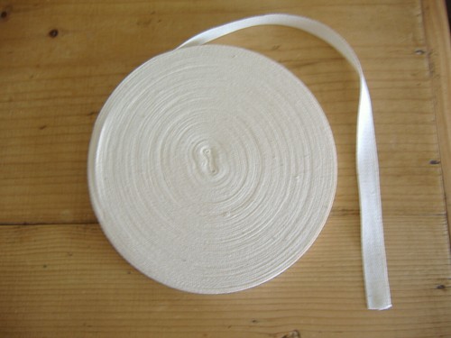 White cotton tape metres x - white,