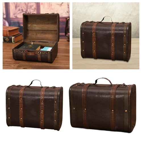 Wooden vintage style suitcase - wooden,