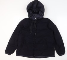 Massimo Dutti Men's Black Wool