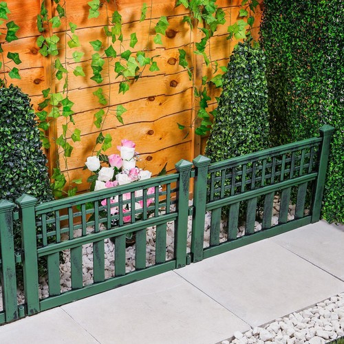 Pack green plastic fence - plastic,