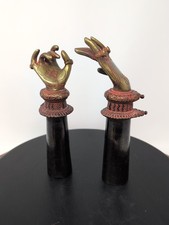 Bronze Kathak Dancing Lady Hand Statue Set of 02 Pieces 