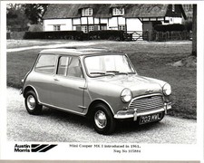 Mini Cooper Mk I 1961 Retrospective black & white Press Photograph No. 105884