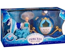 Princess and Carriage 3 Piece Set Includes Doll Carriage and Horse